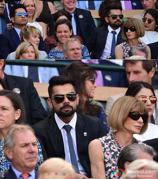 Sachin Tendulkar, Anushka Sharma and Virat Kohli snapped at Wimbeldon