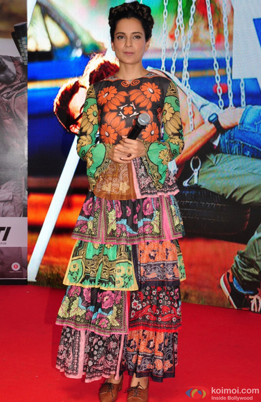 Kangana Ranaut during the promotion of movie 'Katti Batti' at MMK College