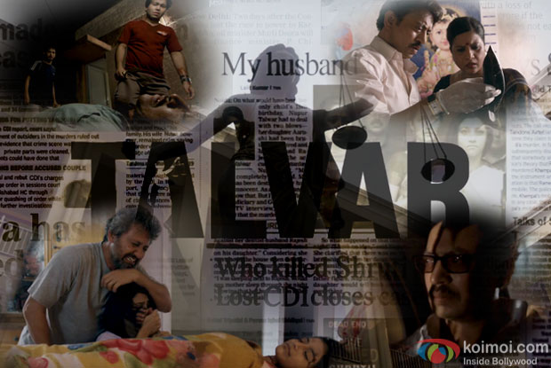 Neeraj Kabi, Konkona Sen Sharma and Irrfan Khan in a still from movie 'Talvar'
