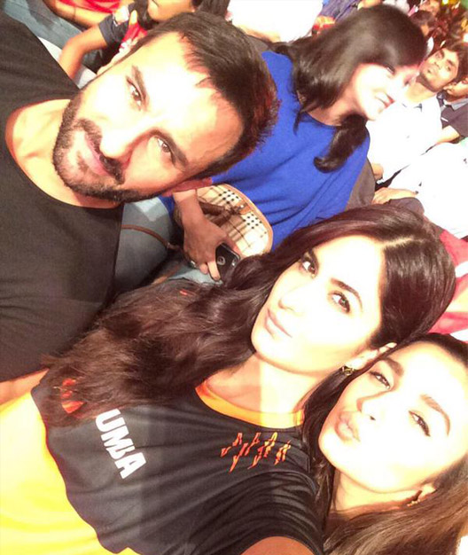 Saif Ali Khan Katrina Kaif and Alia Bhatt at Pro Kabaddi finals