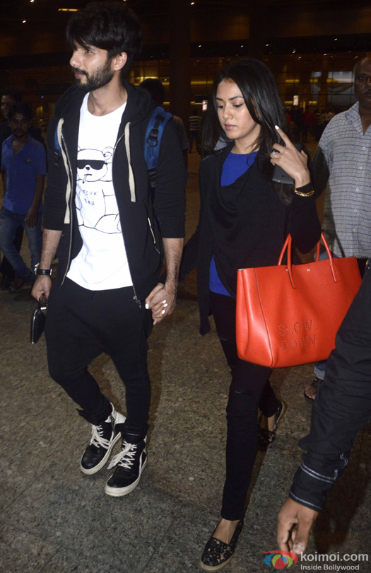 Shahid Kapoor Spotted With Wife Mira Rajput At International Airport Mumbai