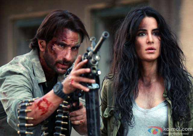 Saif Ali Khan and Katrina Kaif in a still from movie 'Phantom'