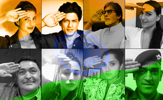 Celebrities galore have lent support to '#Saluteselfie', a neutral social media campaign by the Reliance Group on the occasion of India's 69th Independence Day