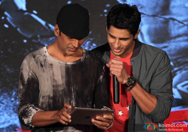Akshay Kumar and Sidharth Malhotra during the game launch 'Brothers: Clash of Fighters'