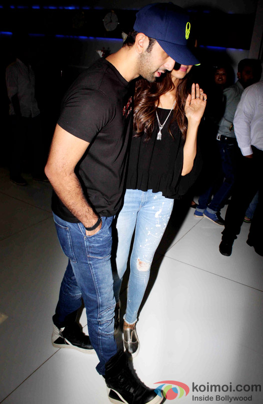 Ranbir Kapoor and Deepika Padukone at wrap up party for movie 'Tamasha'