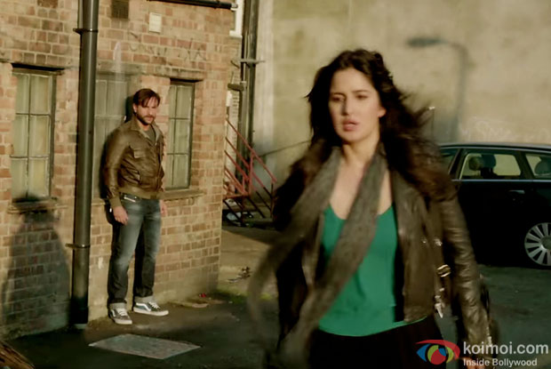 Saif Ali khan and Katrina Kaif in a still from movie 'Phantom'
