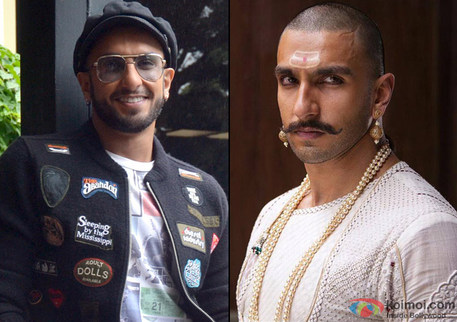 Ranveer Singh and character 'Peshwa Bajirao' in a still from movie 'Bajirao Mastani'