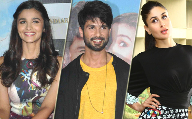 Alia Bhatt, Shahid Kapoor and Kareena Kapoor Khan