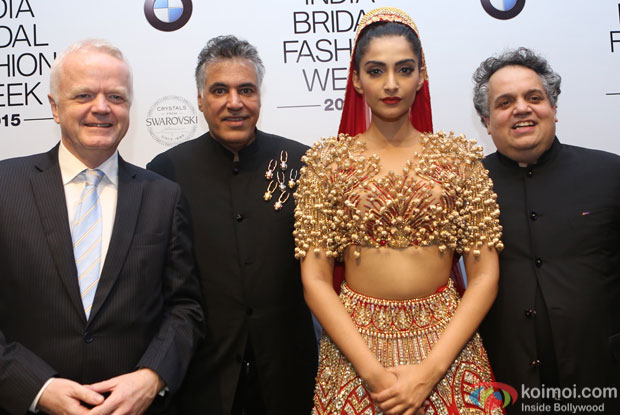 Sonam Kapoor walks the ramp during the BMW Indian Bridal Fashion Week 2015 Sonam Kapoor walks the ramp during the BMW Indian Bridal Fashion Week 2015