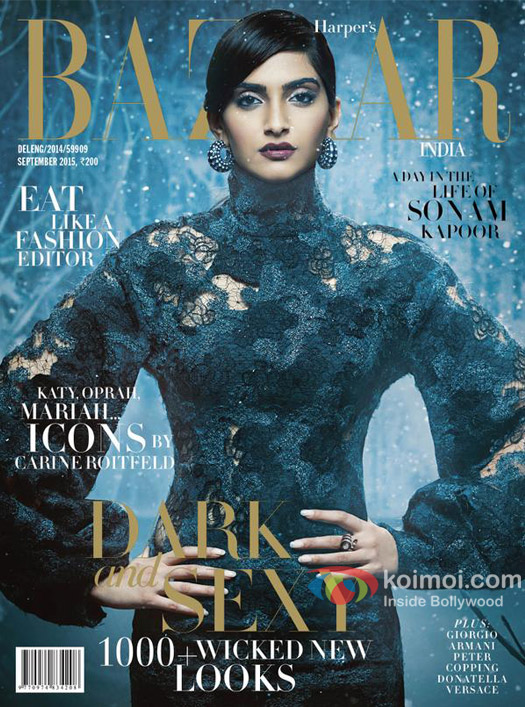 Sonam Kapoor's Dark, Sexy, Goth Avatar On The Cover Of Harper's Bazaar Magazine
