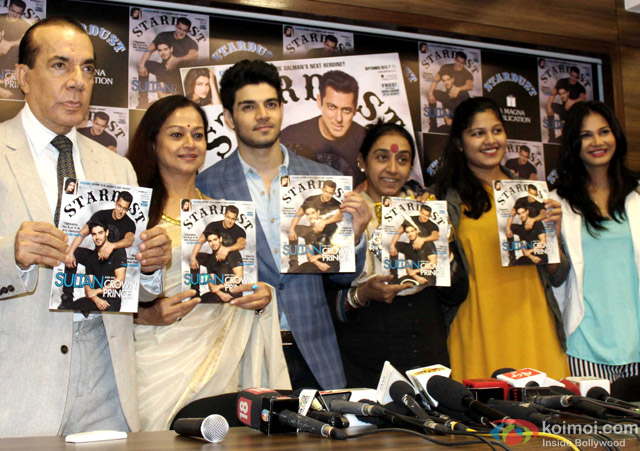 Zarina Wahab and Sooraj Pancholi during the launch of Stardust Magazine's latest cover