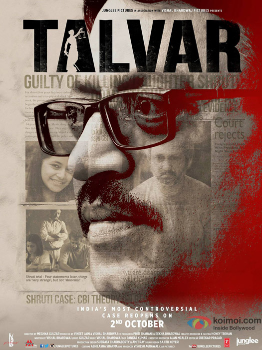 Irrfan Khan and Konkona Sen Sharma starrer 'Talvar' Movie Poster 1