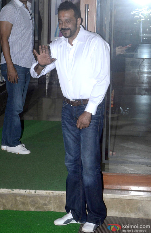 Sanjay Dutt snapped at his Residence