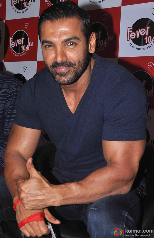 John Abraham during the promotion of movie 'Welcome Back' at Fever 104 FM