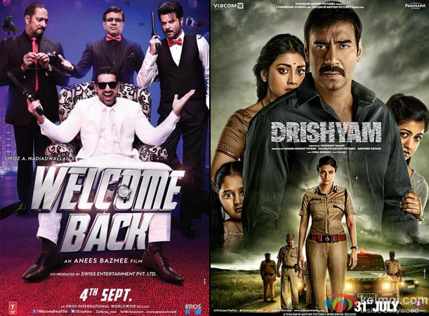Welcome Back and Drishyam Movie Poster
