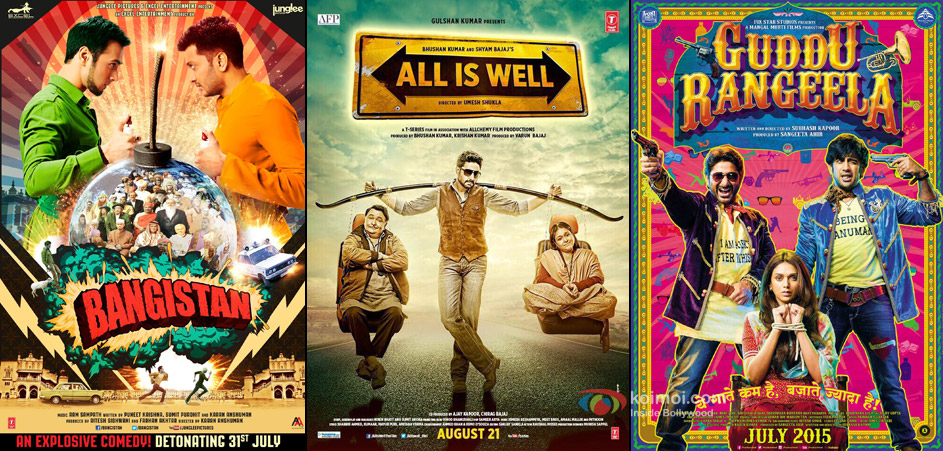 Bangistan, All Is Well and Guddu Rangeela Movie Poster