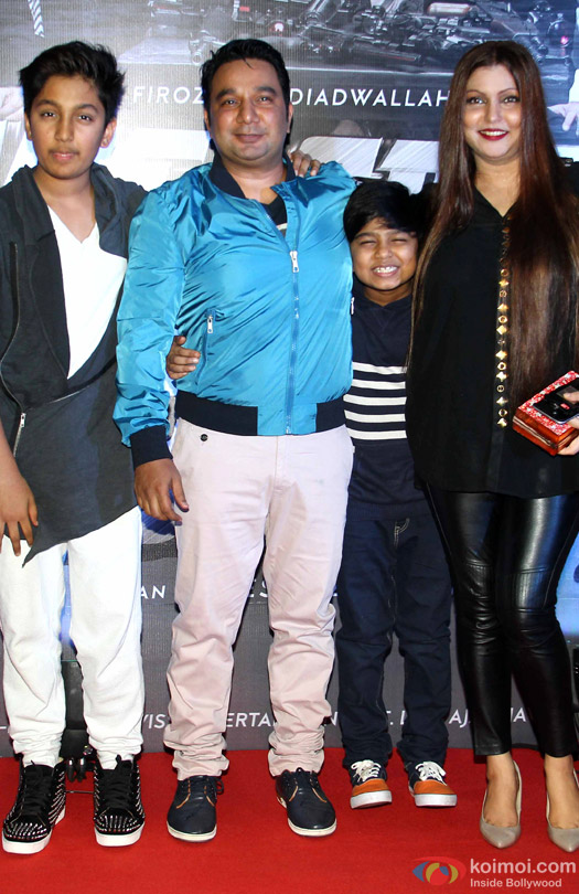 Ahmed Khan and Shaira Khan during the premiere of movie 'Welcome Back'