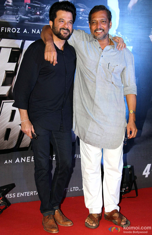 Anil Kapoor and Nana Patekar during the premiere of movie 'Welcome Back'