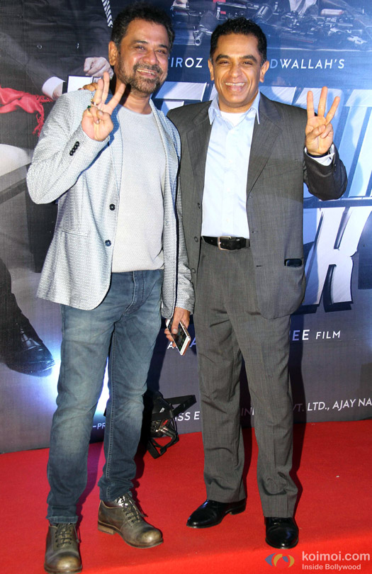 Anees Bazmee and Firoz Nadiadwala during the premiere of movie 'Welcome Back'