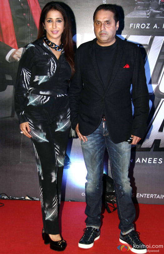 Krishika Lulla and Sunil A Lulla during the premiere of movie 'Welcome Back'