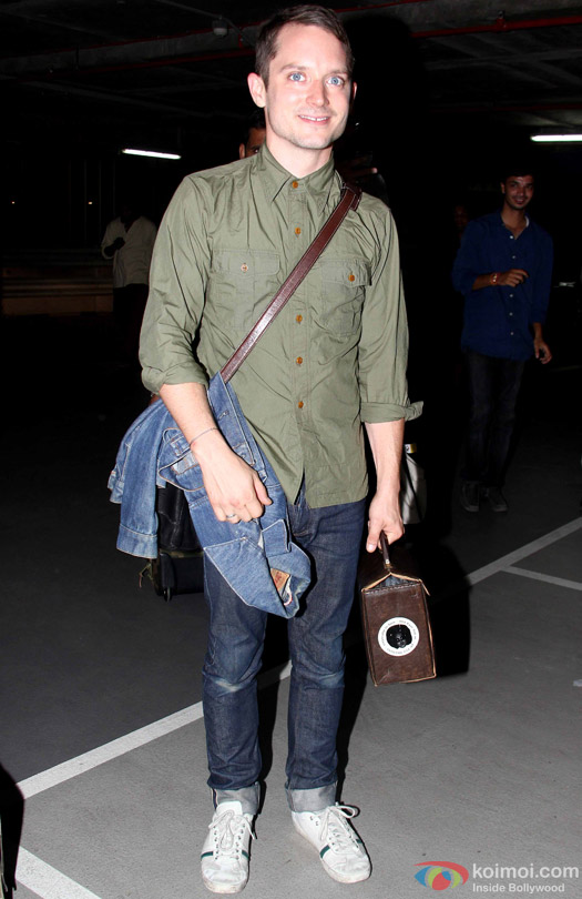 Elijah Wood snapped at airport arrives in India