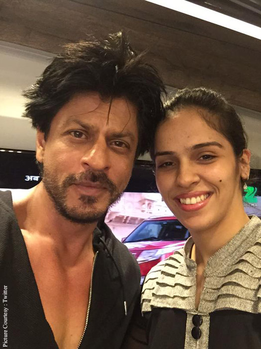 Shah Rukh Khan and Saina Nehwal
