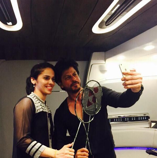 Saina Nehwal and Shah Rukh Khan