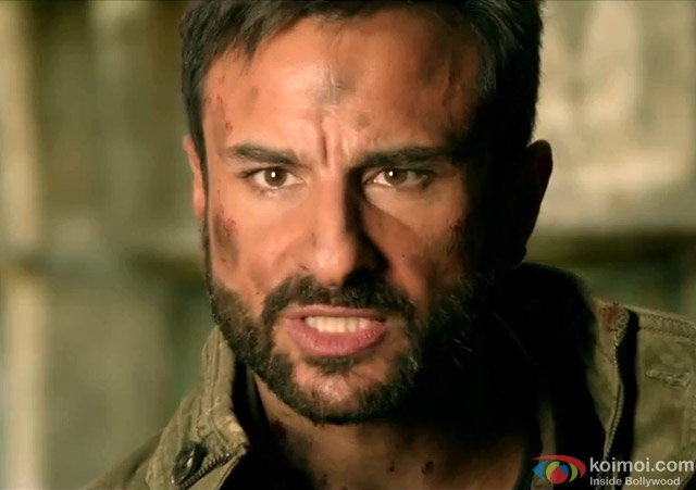 Saif Ali Khan in a still from movie 'Phantom'