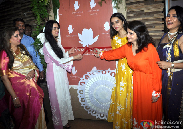 Padmini Kolhapure and Shraddha Kapoor during the Inauguration of IMC Ladies Wing Exhibition