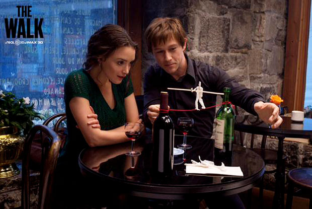 Charlotte Le Bon and  Joseph Gordon-Levitt in a still from movie 'The Walk'