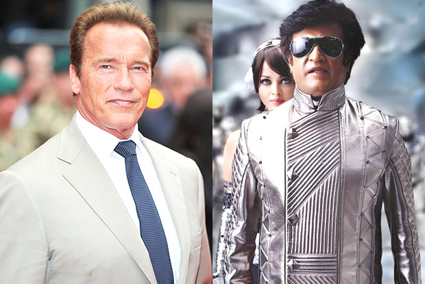 Arnold Schwarzenegger and Rajinikanth