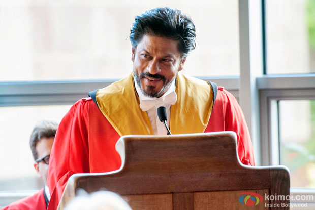 Shah Rukh Khan received the degree of Doctor Honoris Causa from the University Chancellor HRH The Princess Royal in Edinburgh