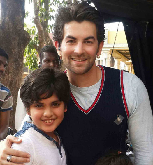 Neil Nitin Mukesh and Dhruv Kumar on the sets of movie Prem Ratan Dhan payo