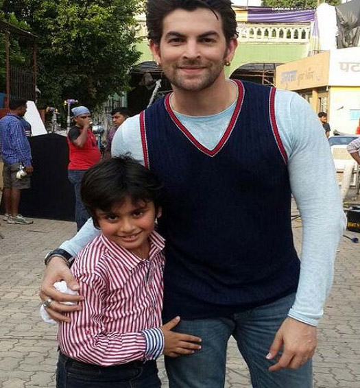 Neil Nitin Mukesh and Darsheel Kumar on the sets of movie Prem Ratan Dhan payo