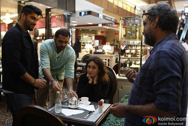 Kareena Kapoor Khan, Arjun Kapoor and R. Balki On The Sets Of Ki And Ka Kareena Kapoor Khan, Arjun Kapoor and R. Balki On The Sets Of Ki And Ka