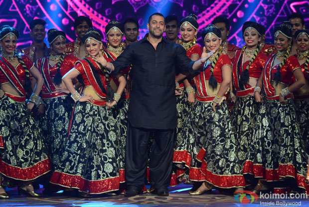Salman Khan during the Diwali shoot of Prem Ki Diwali for Life OK channel