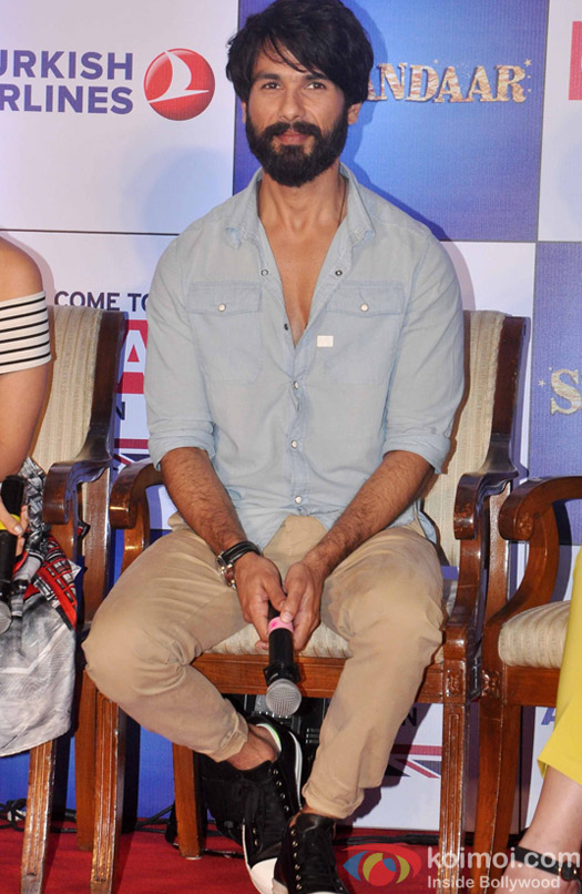 Shahid Kapoor during the promotion of British tourism romantic Britain