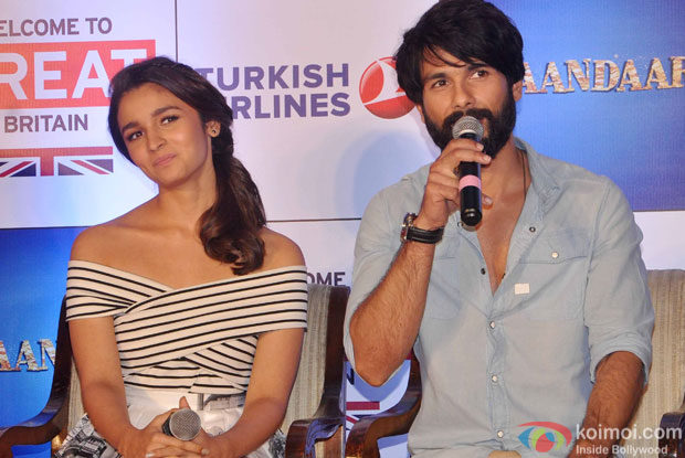 Shahid Kapoor during the promotion of British tourism romantic Britain