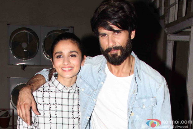 Shahid Kapoor and Alia Bhatt Spotted at mehboob studio 