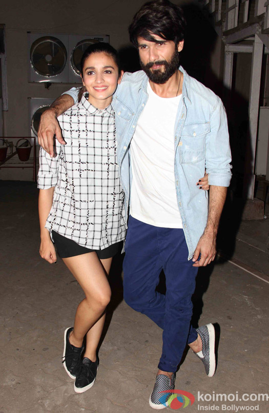 Shahid Kapoor and Alia Bhatt Spotted at mehboob studio 