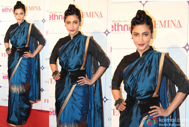 Shruti Hasan during the Craftsvilla Femina Ethnic Designer of the year event