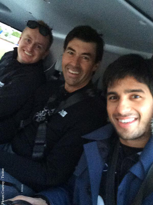 Simon Doull, Stephen Fleming and Sidharth Malhotra at the Skippers Canyon