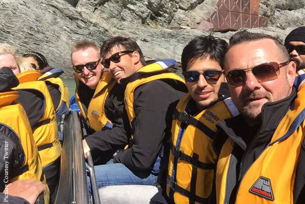Sidharth Malhotra Goes Jetboating With Fleming, Doull, Styris