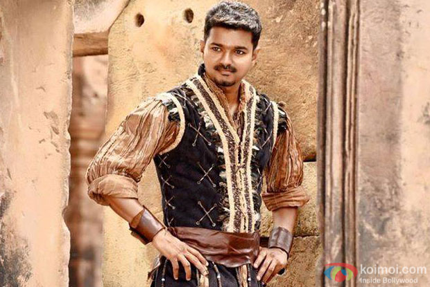 Vijay in a still from movie 'Puli'