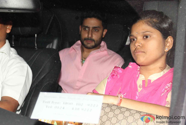 Abhishek Bachchan during Aaradhya Bachchan's birthday celebrations
