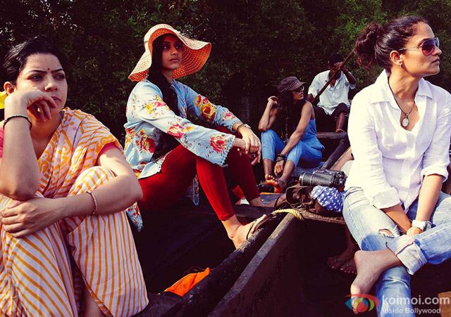 Rajshri Deshpande, Pavleen Gujral and Sandhya Mridul in 'Angry Indian Goddesses' Movie Stills Pic 1