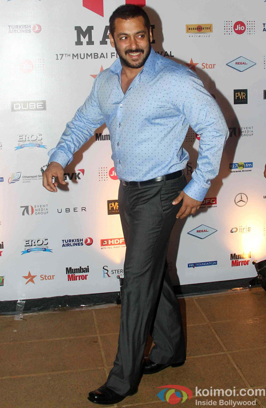 Salman Khan during the closing ceremony of Jio MAMI 17th Mumbai Film Festival