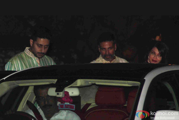 Abhishek Bachchan And Aishwarya Rai Bachchan attend Akshay Kumar's Diwali party