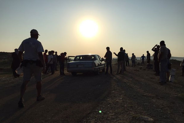 Akshay Kumar and Nimrat Kaur on the sets of Airlift