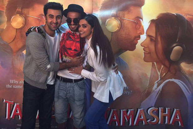 Deepika Padukone, Ranveer Singh and Ranbir Kapoor